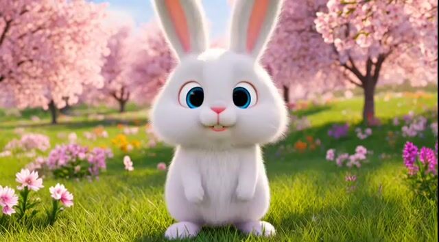 Video prompt of a fluffy bunny performing a hip-hop dance routine