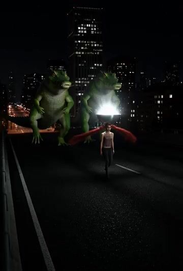 Surreal Sci-Fi Video Prompt: Giant Alligators Chasing a Silver Bowl