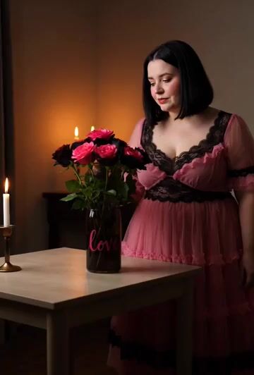 Black and Pink Roses for Elon Musk