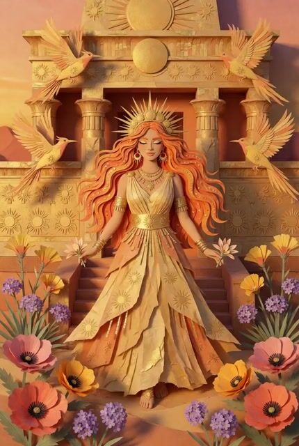 Paper Art Sun Goddess
