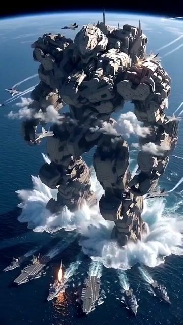 Giant Mecha Naval Battle