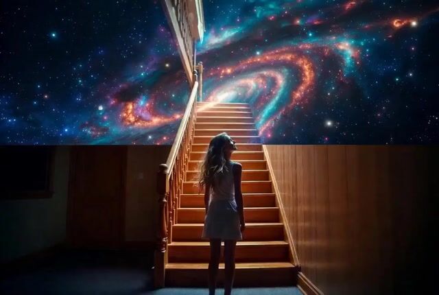 Surreal Staircase Ascent