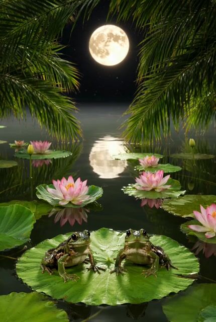 Frogs on a Lily Pad Video Prompt