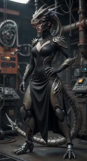 Cyber Dragon Female Warrior Video