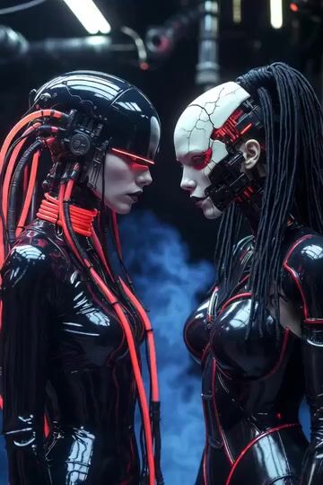 Cyberpunk Android Mechanical Transformation Video