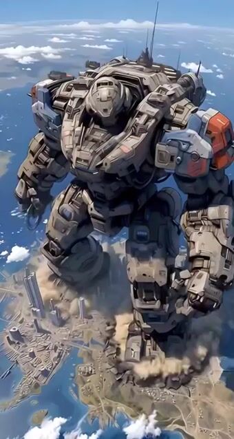 Giant Mecha Megacity Stomp