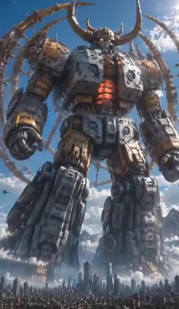 Colossal Biomechanical Cyberpunk Mecha Video