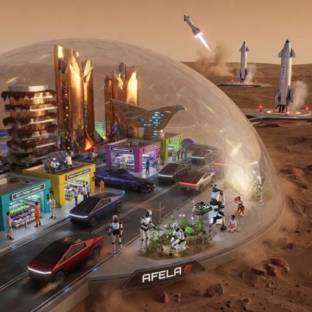 Thriving Martian Colony Afela