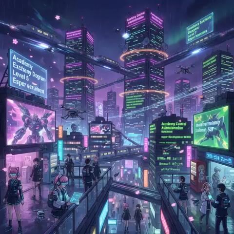 Rainy Encounter in Cyberpunk Academy