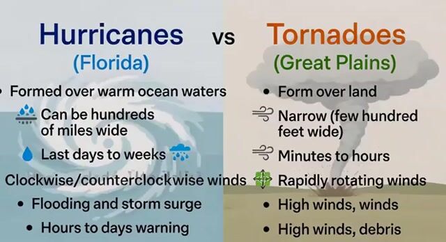 Florida Hurricane vs Great Plains Tornado