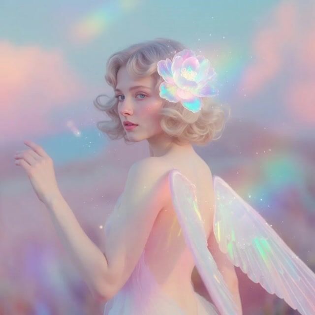 Ethereal Pastel Angelic Wings