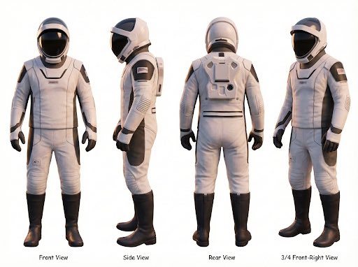 Character Sheet for 3D Model Generation