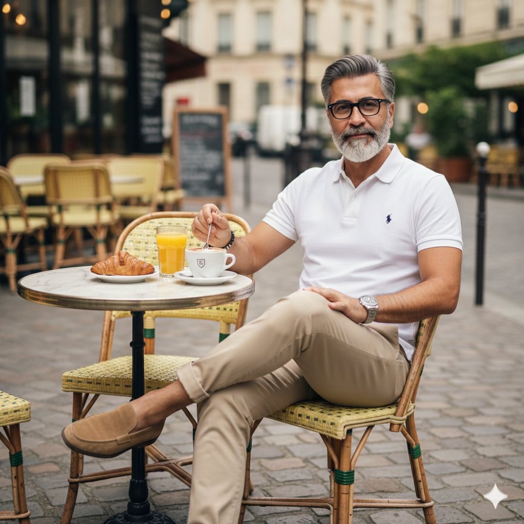 Photorealistic Parisian Cafe Scene