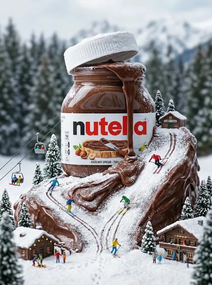 Nutella Miniature Winter World Video Prompt (JSON)