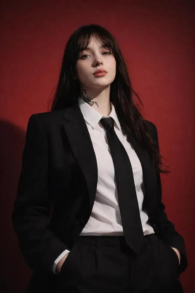 Studio Fashion Portrait with High Contrast