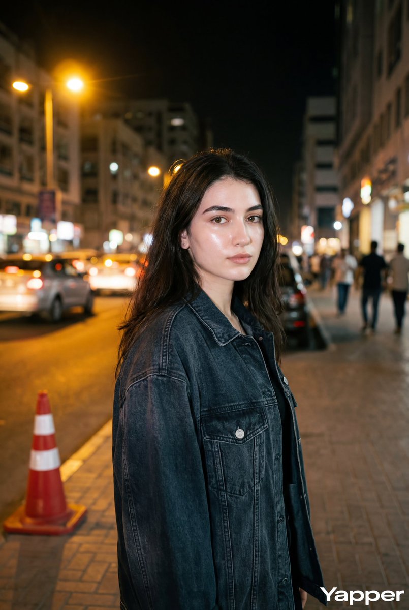 Night Street Portrait with Flash Prompt
