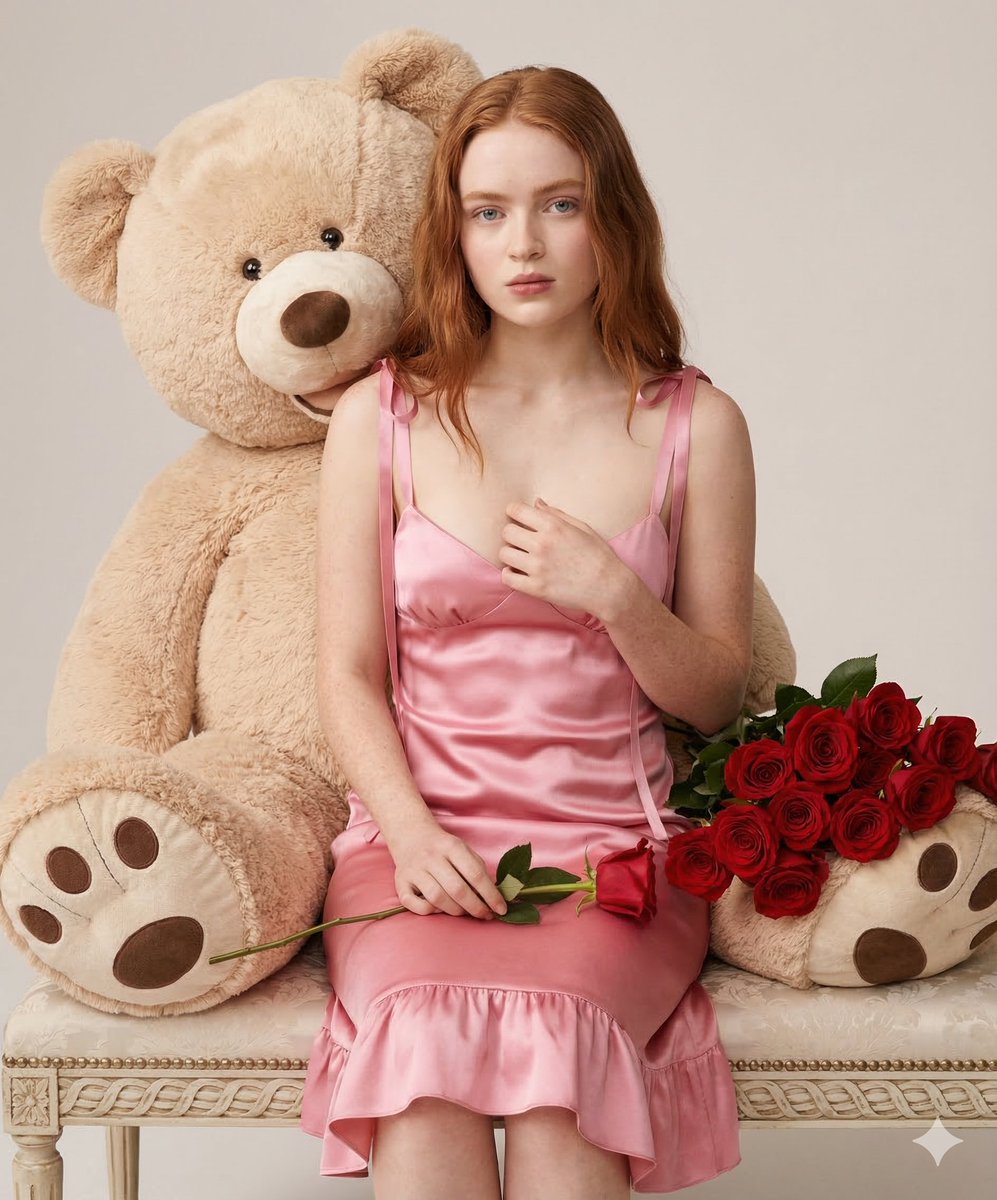 Romantic Teddy Bear Fashion Photography