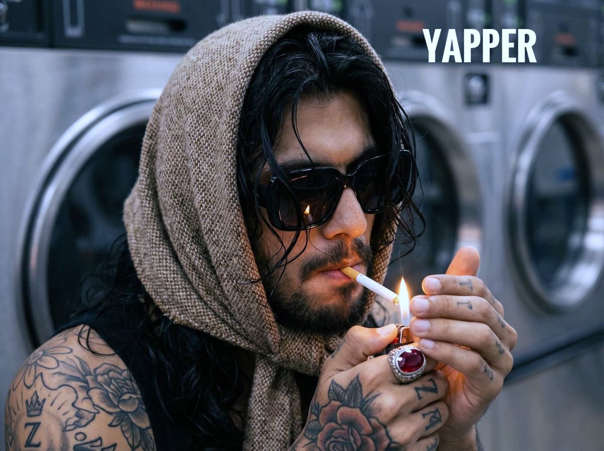 Hyperrealistic Portrait of Man Lighting Cigarette