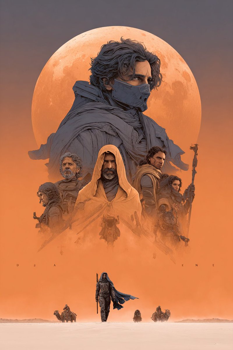 Dune Poster in Moebius Style (Multi-Model Test)