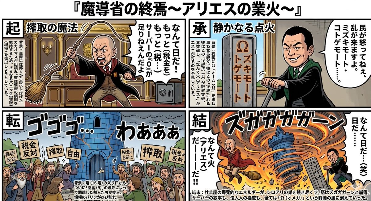 Four-Panel Manga: The End of the Magic Ministry