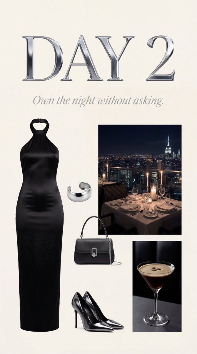 Luxury Night Fashion Moodboard (Day 2)
