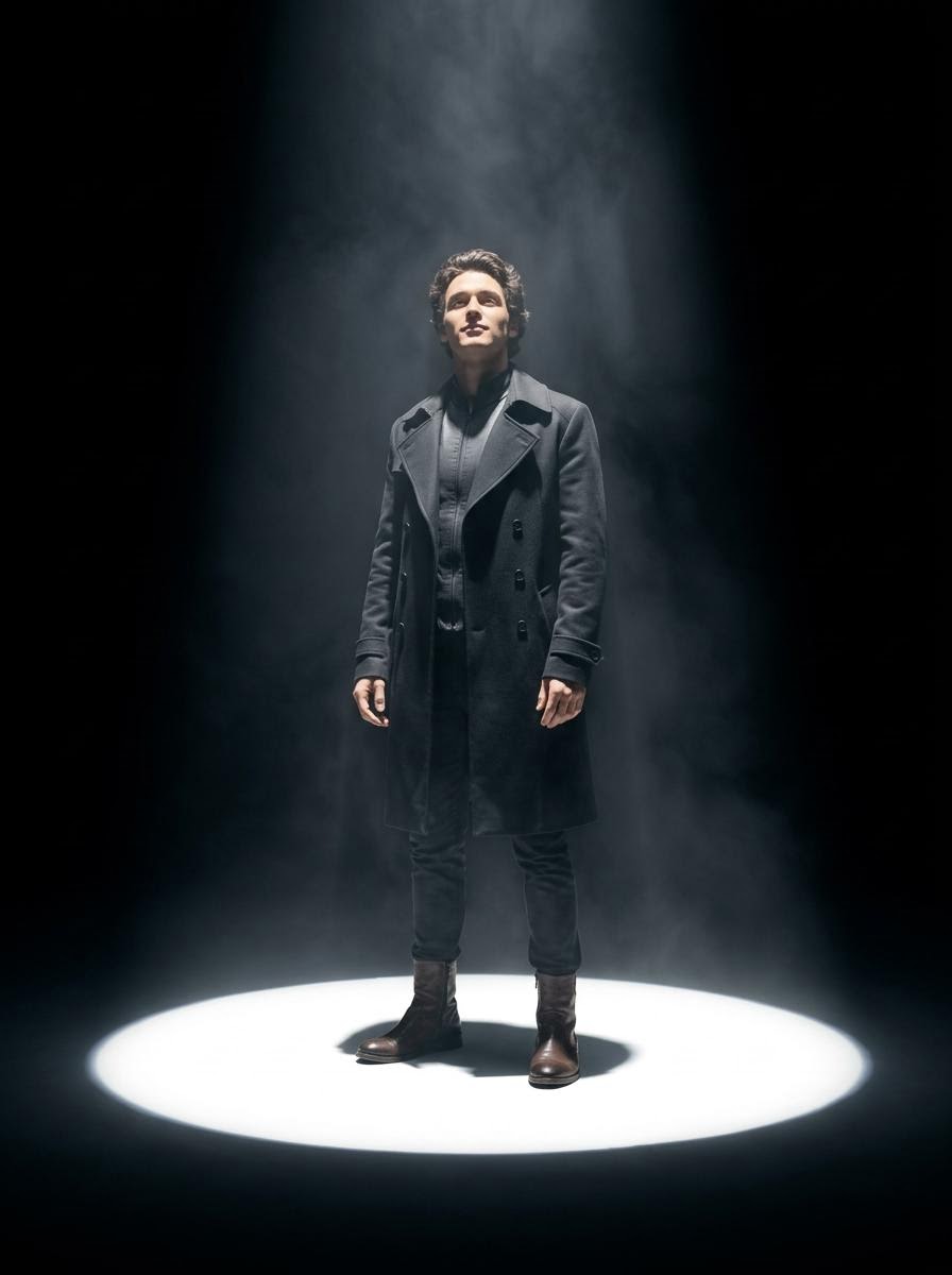 Dramatic Spotlight Portrait