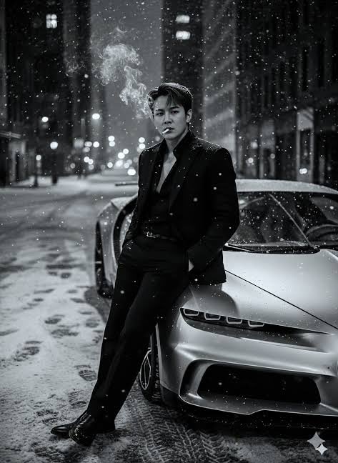 Cinematic Noir Prompt for a Man and a Sports Car