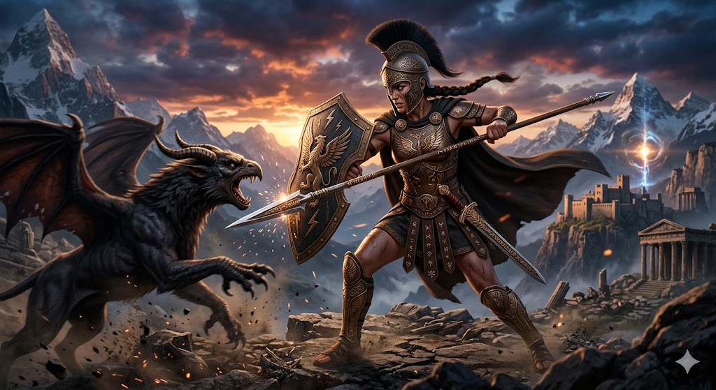 Nano Banana Pro Image Generation of a Mythological Warrior