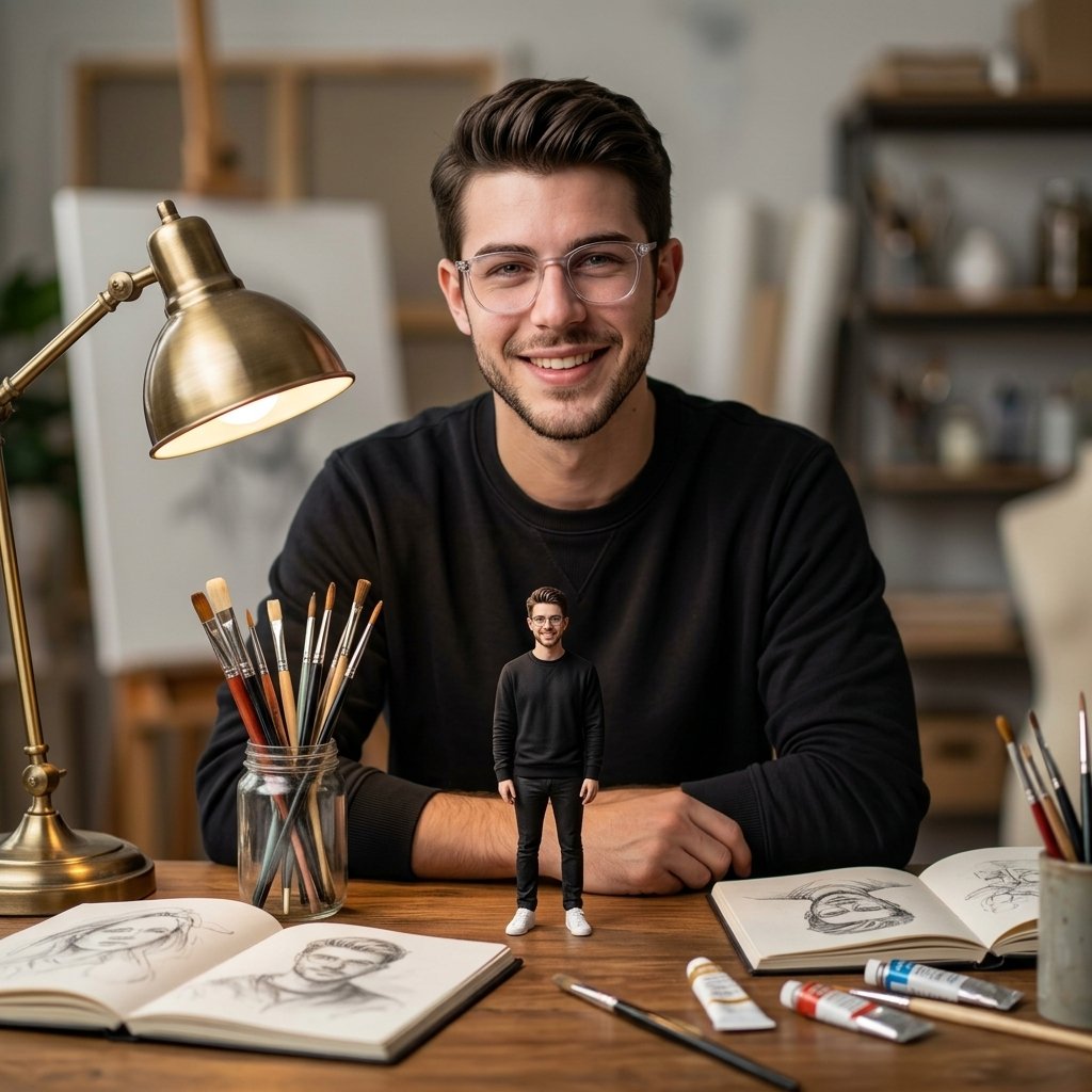 Ultra-realistic Cinematic Portrait with Miniature Self