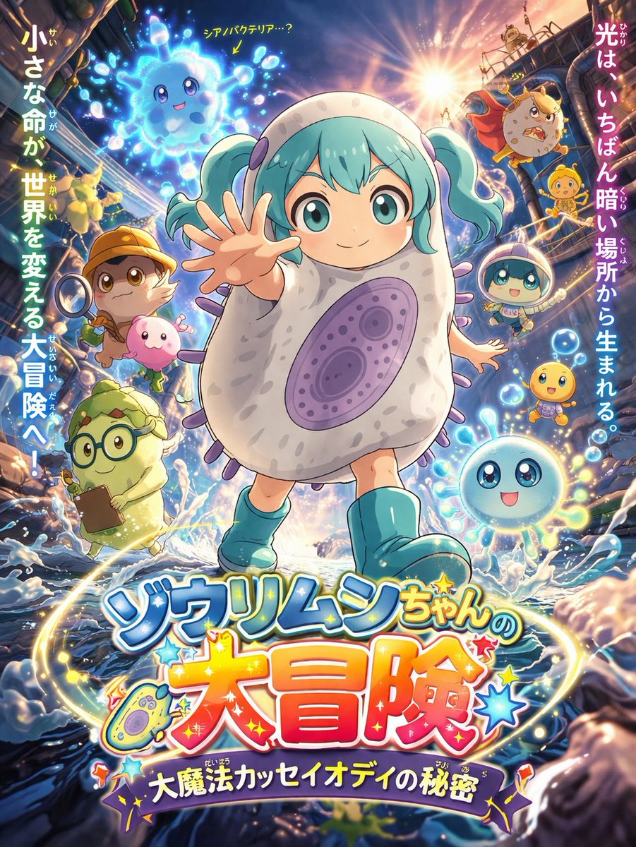 Anime Movie Poster for a Paramecium Character