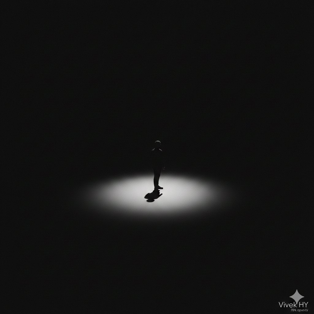Minimal Silhouette Spotlight Prompt with Signature