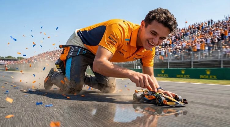 Colossal Lando Norris F1 Champion Scene