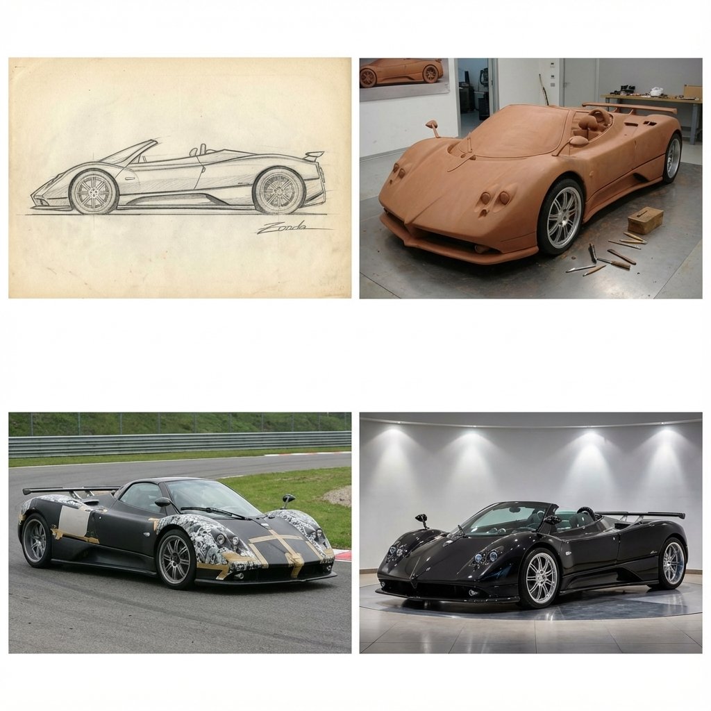 2x2 Grid Car Development Phases