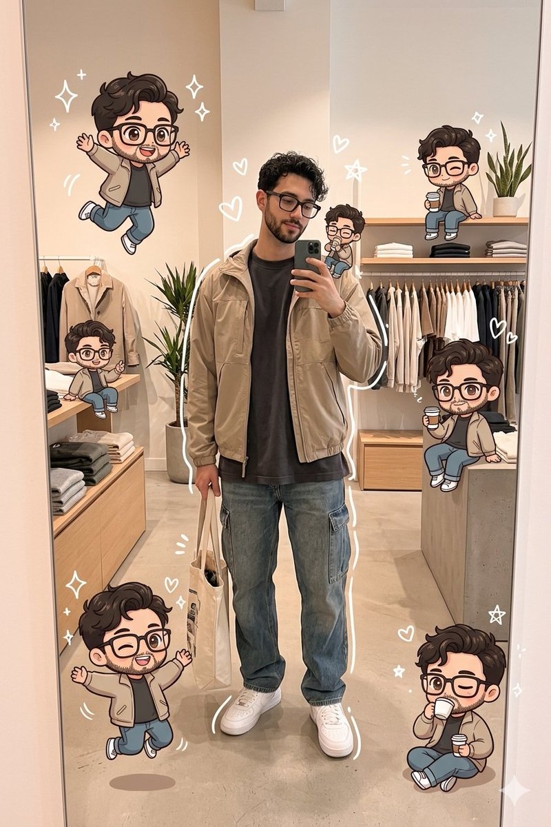 Kawaii Chibi Mirror Selfie