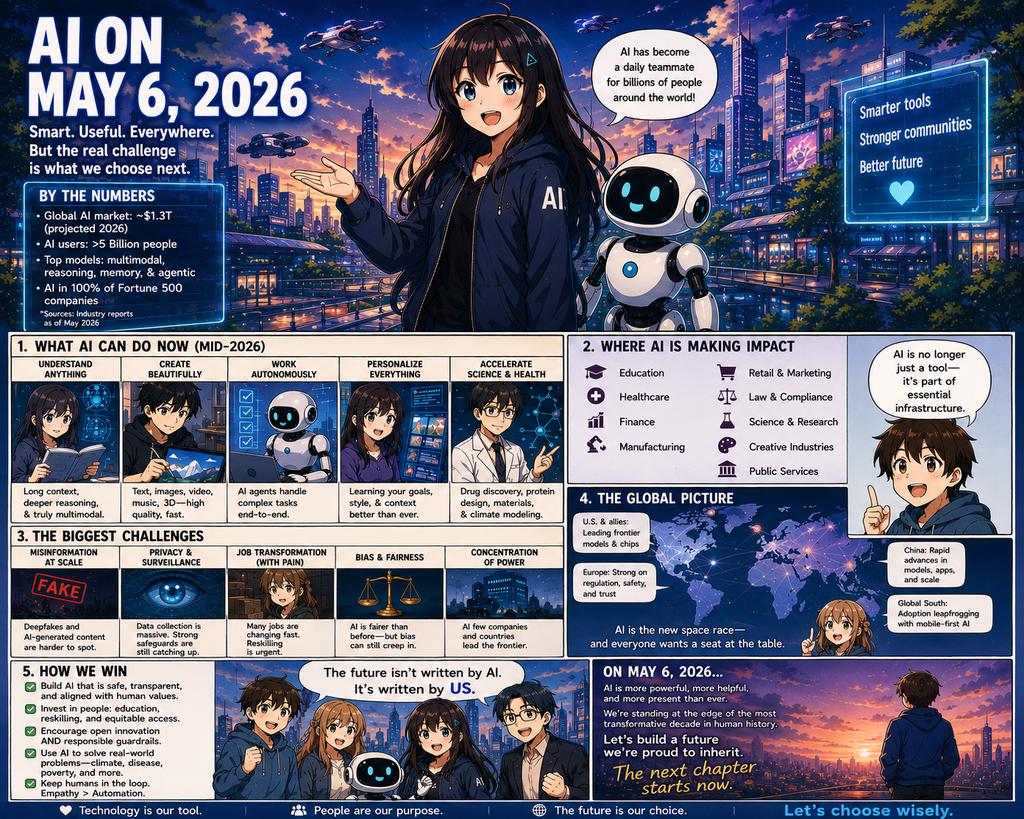 Future AI Anime Comic Infographic