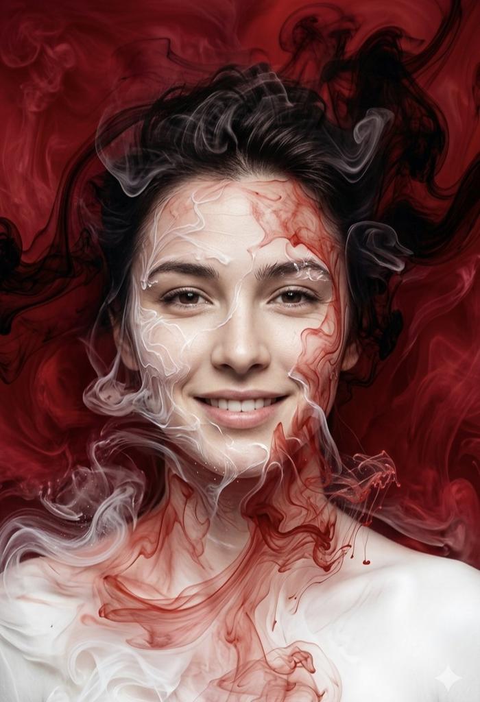 Surreal Ink Fluid Portrait