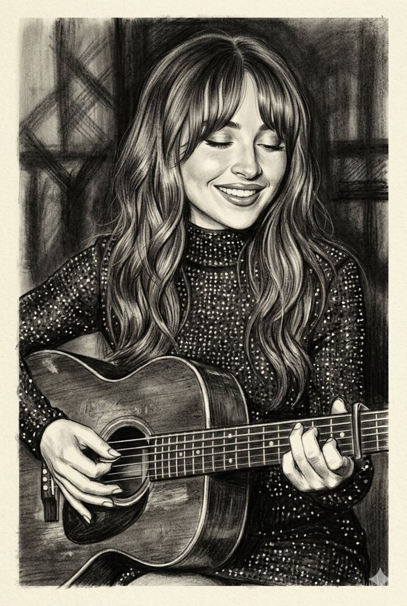 Charcoal Style Sequin Dress Guitarist