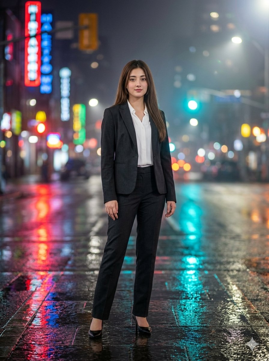 Cinematic Urban Night Portrait