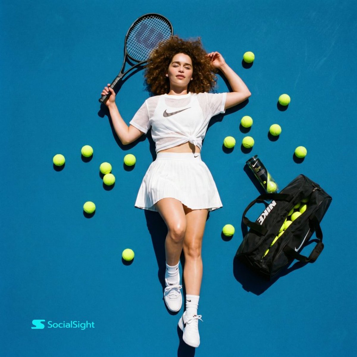 Tennis Court Top-Down Flat Lay