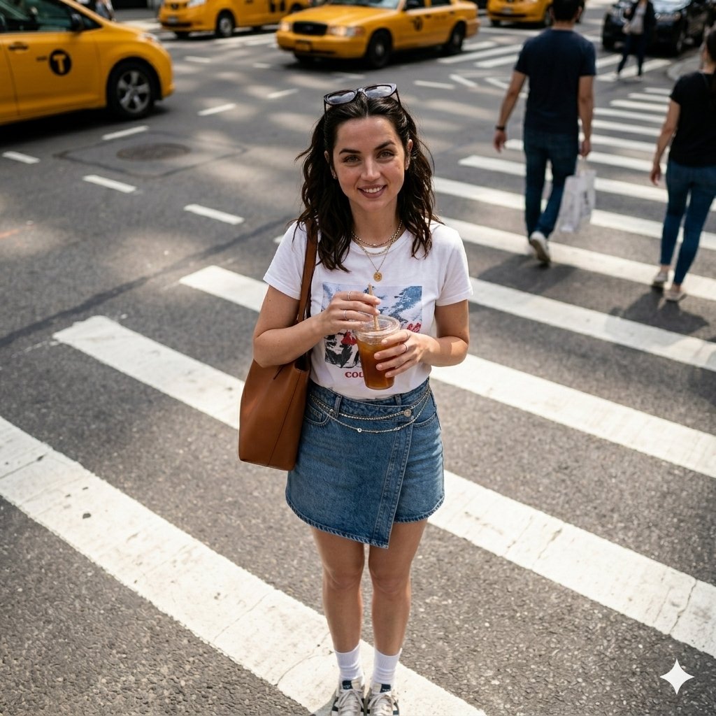 Cinematic Overhead Street Style Shot