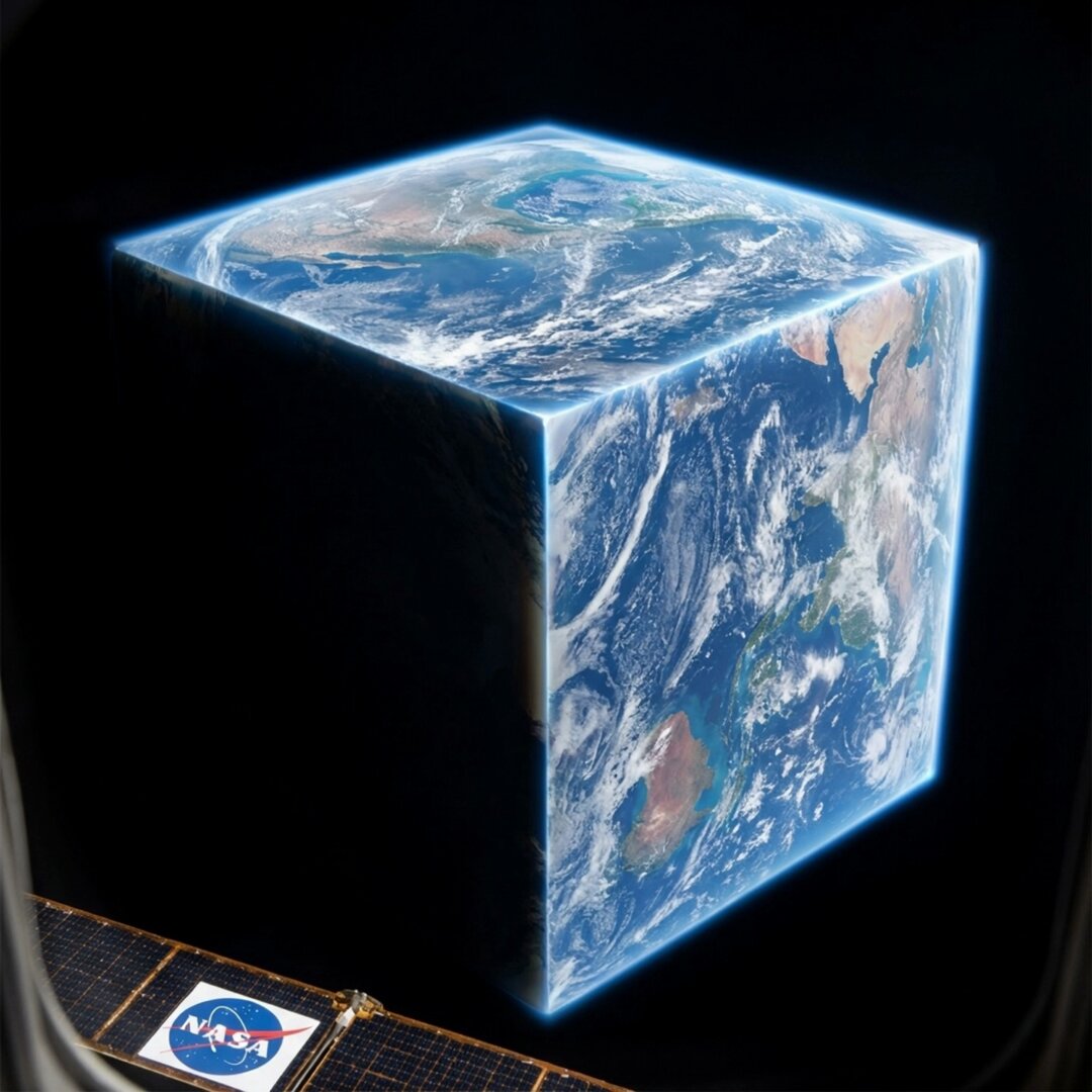 Cube Earth from Space Prompt