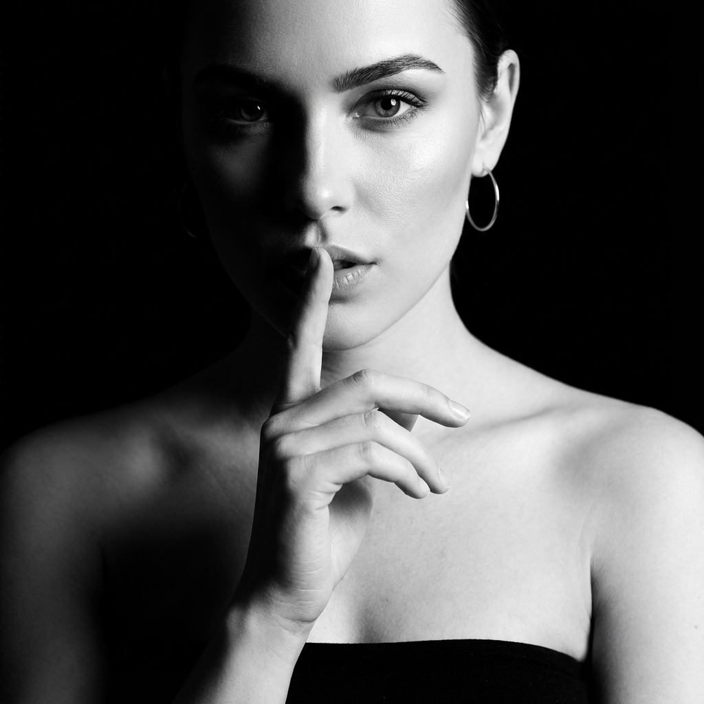 Dramatic Monochromatic Portrait Prompt