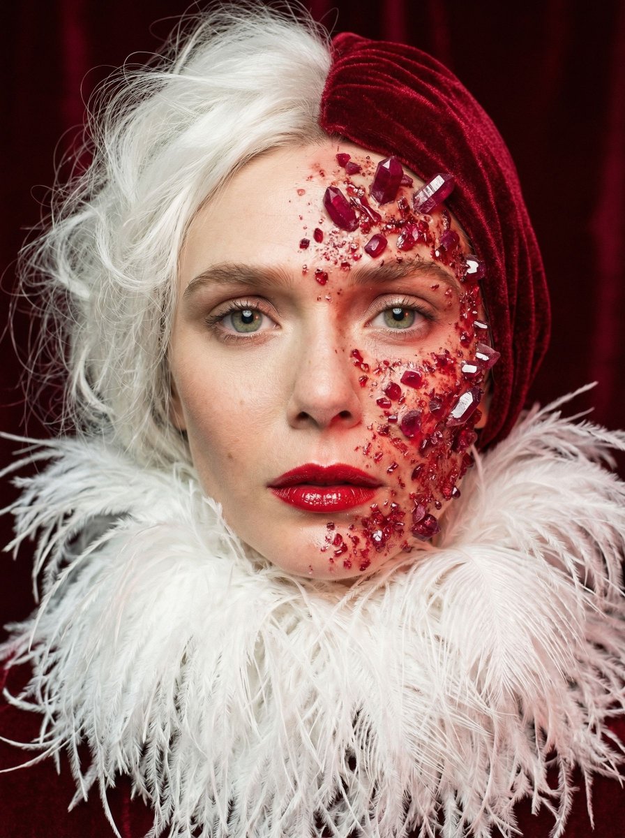Crimson Asymmetry Gemcutter Portrait