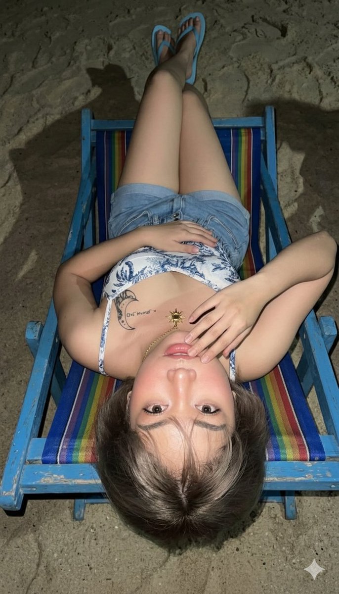 Upside-Down Flash Photo on Beach at Night (Duplicate)