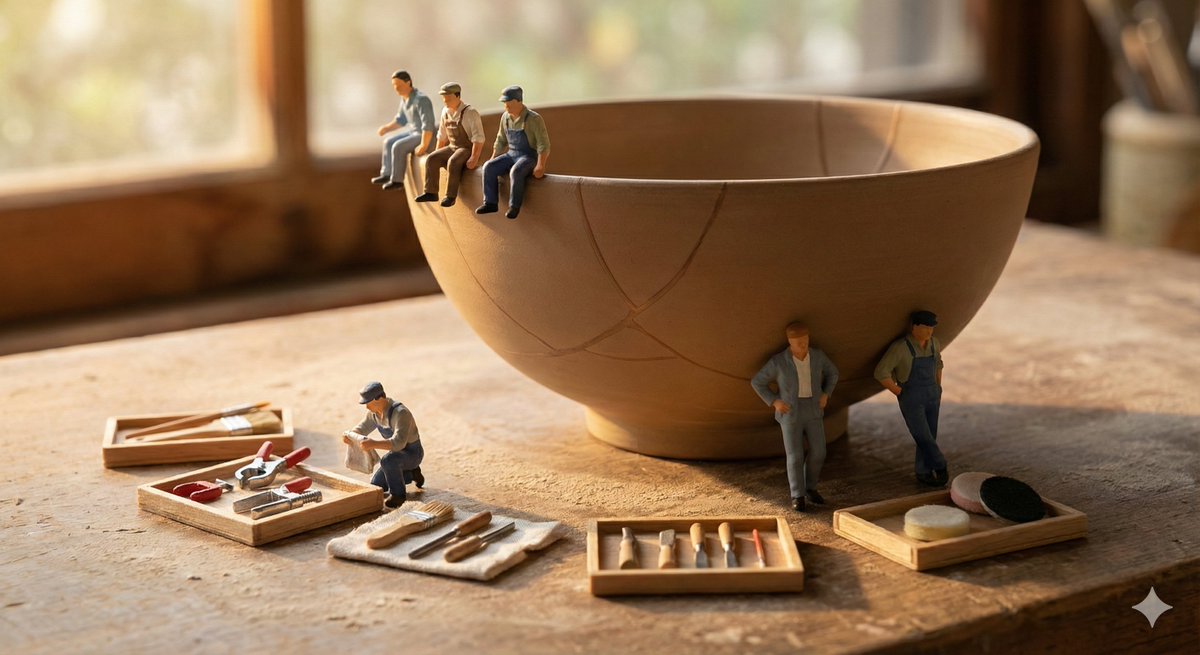 Miniature Realism Prompt for Restoration Scene