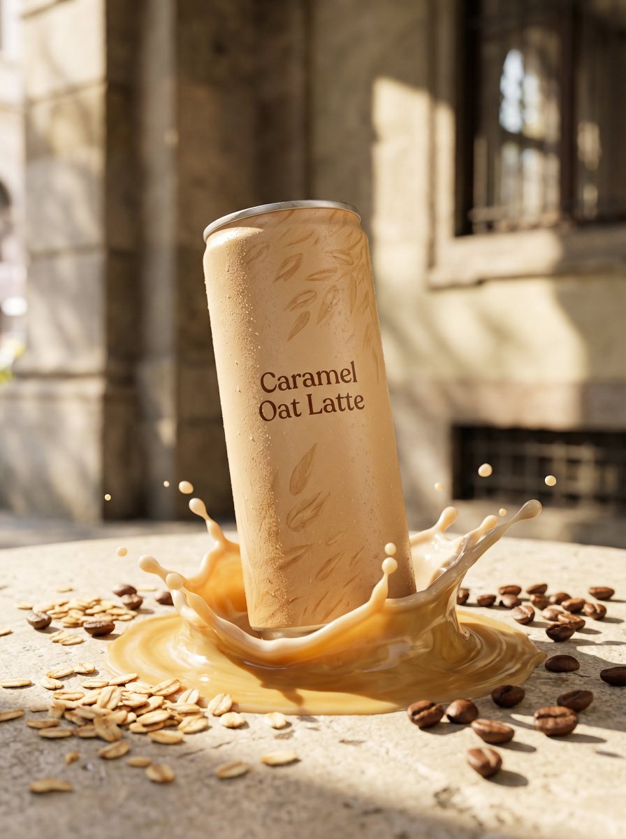Premium Beverage Product Photography: Golden Peach Fizz