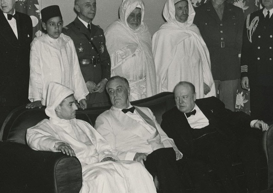 Leaders playing poker scene