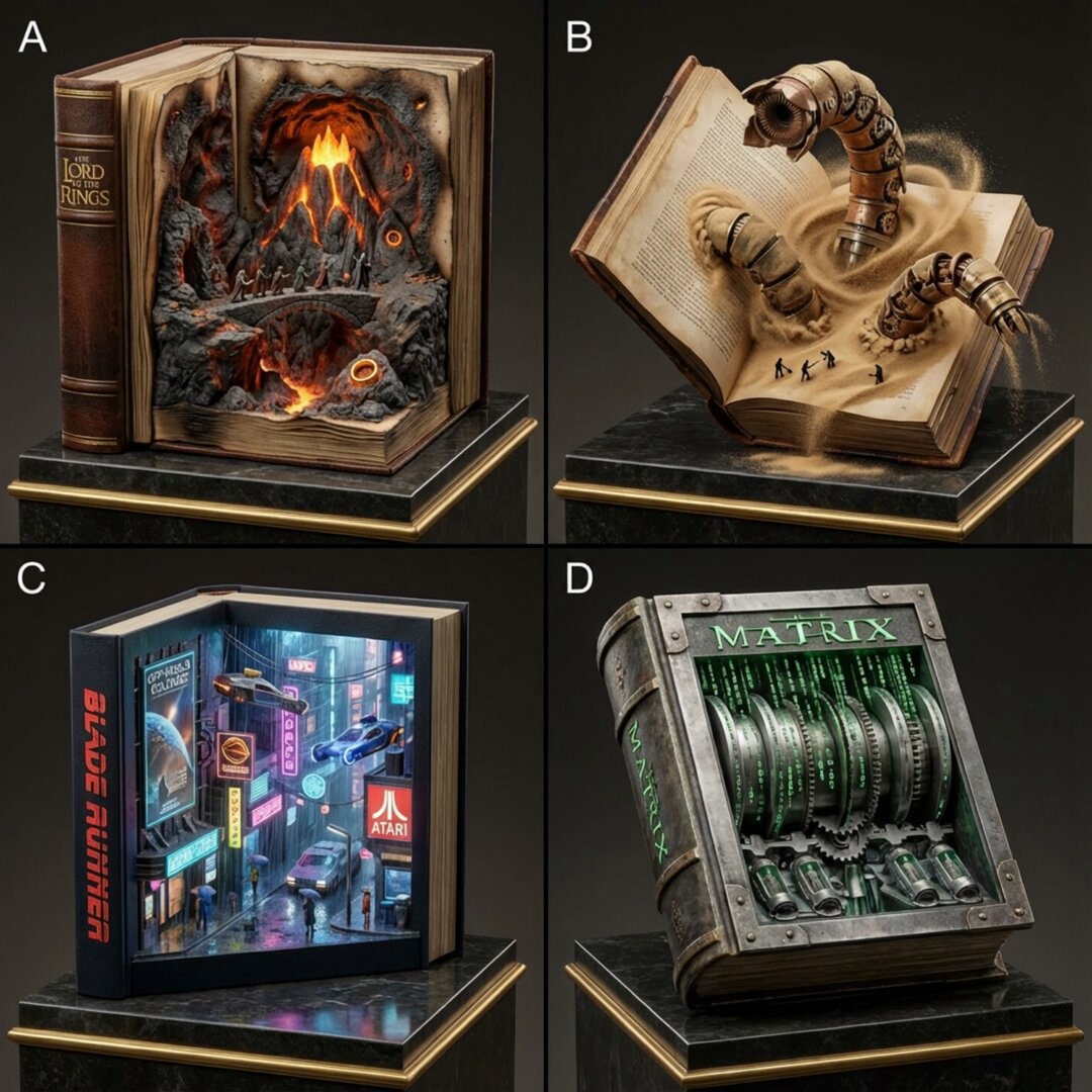 Literary Diorama Grid Prompt