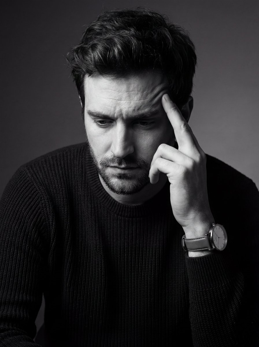 Monochrome Fine Art Portrait with Low-Key Lighting
