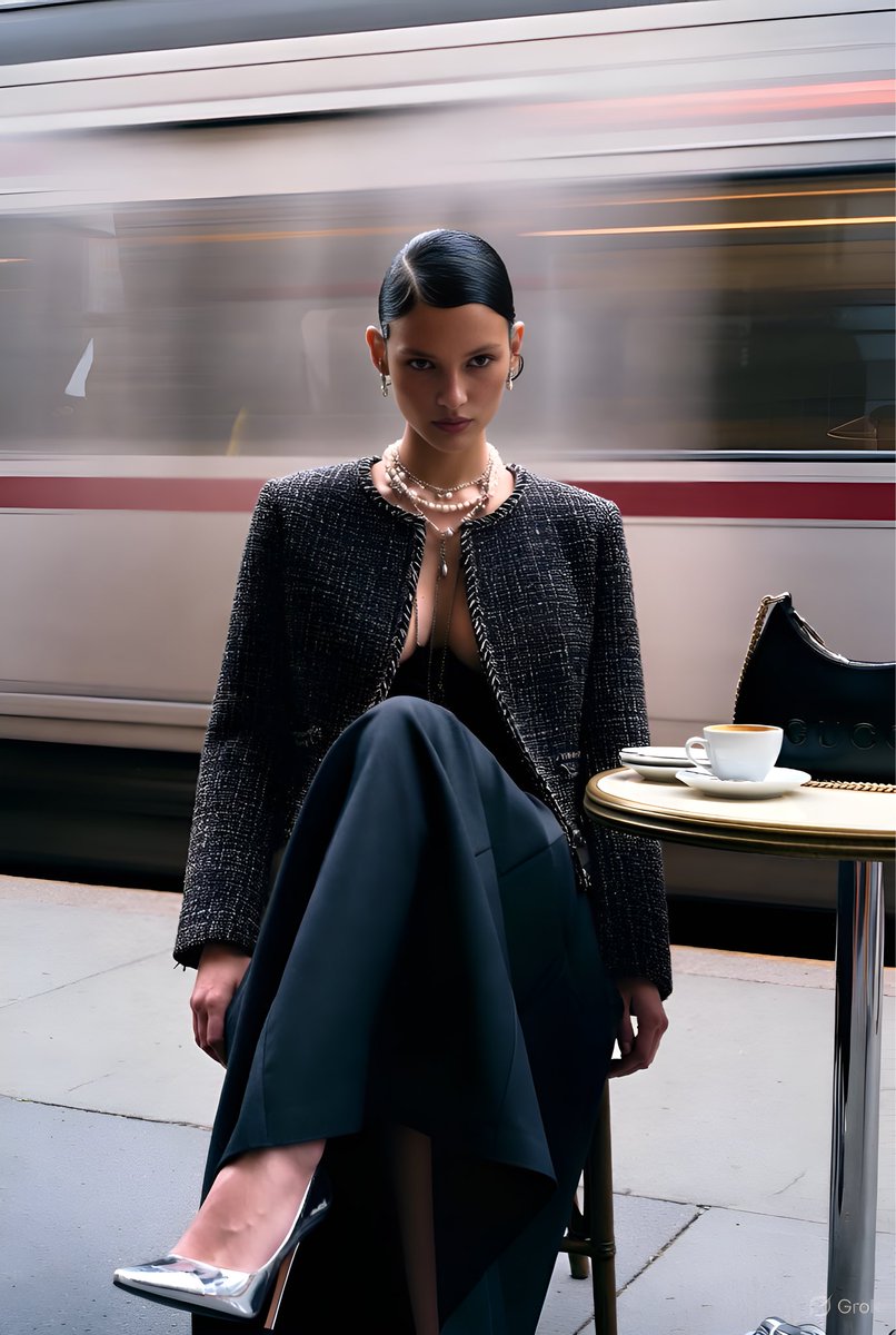 Gucci Campaign Subway Platform Fashion Prompt